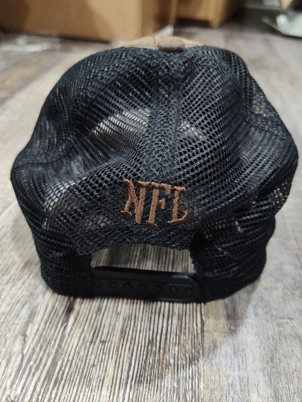 NFL Philadelphia Eagles Burnt Logo Suede Brown/Black Trucker Snapback Hat Cap OS